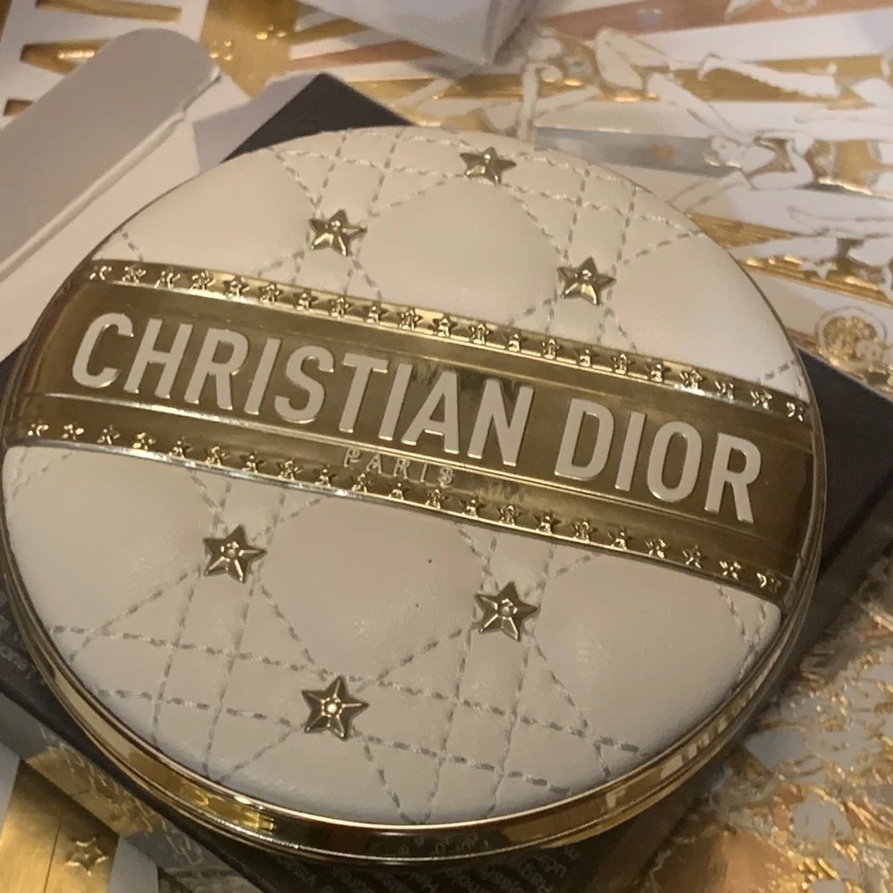 Dior Gold Compact with White Accents, golden, must have!Brand new,luminizer